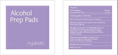Principal Display Panel (Myabetic Alcohol Prep Pads 70 Vv)